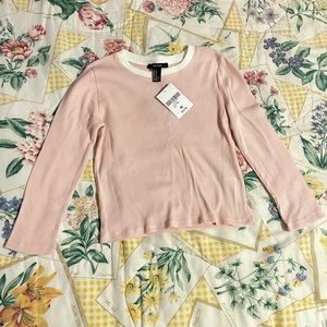 Forever21 pink waffleknit longsleeve NWT